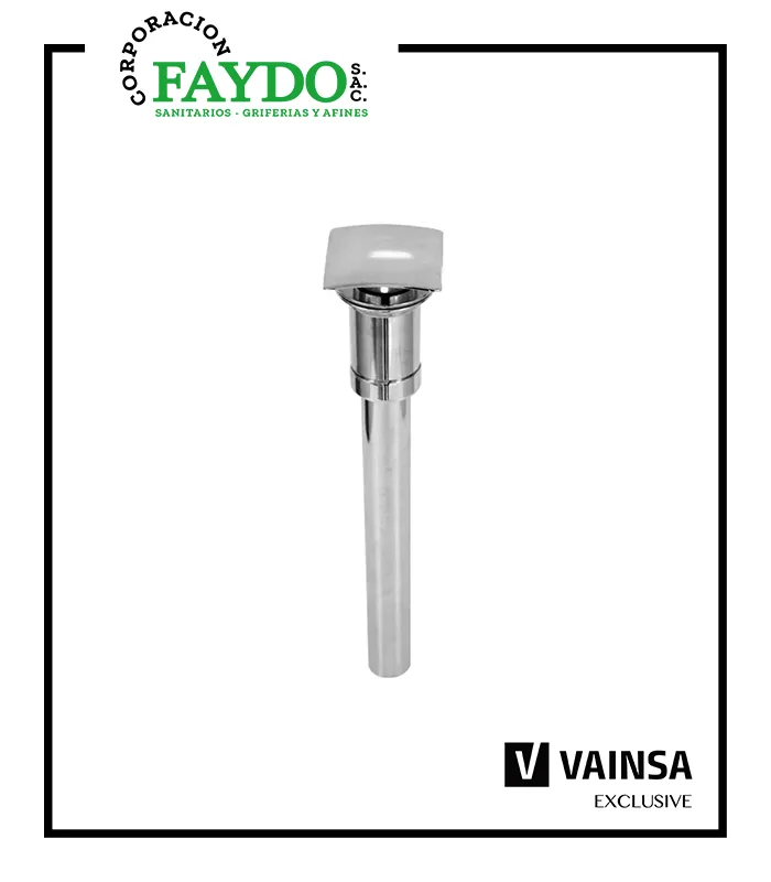 Desague Para Lavatorio Tapa Cuadrada Tipo Push Vainsa