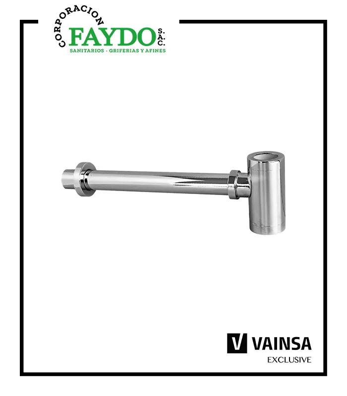 Trampa Minimalista Para Lavatorio Tipo Botella De Bronce Vainsa