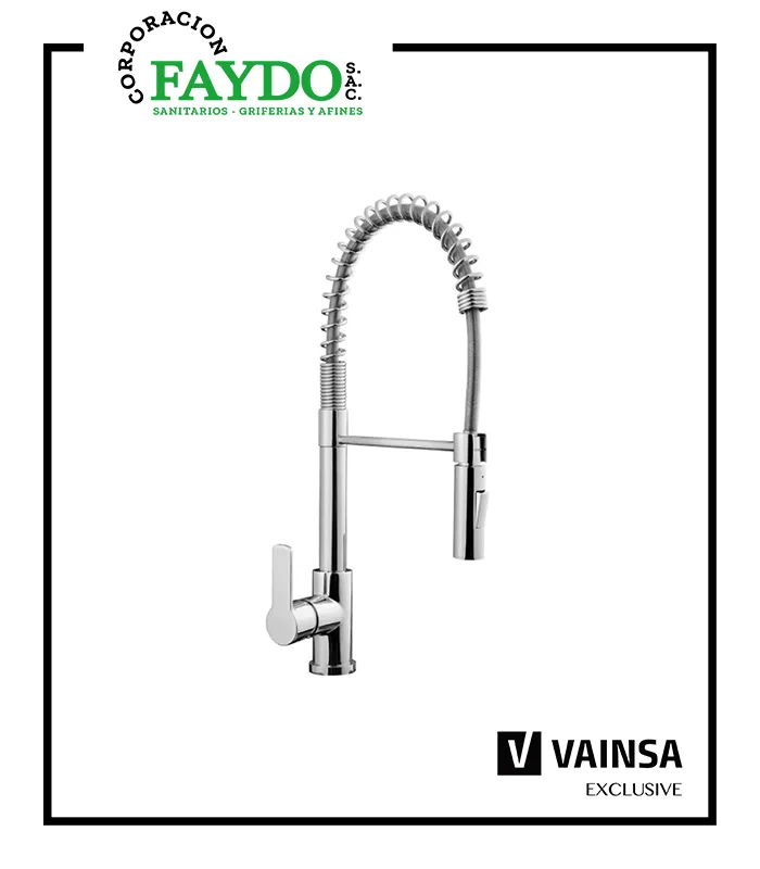 Monocomando Para Lavadero Al Mueble Pico Resorte Artic Vainsa