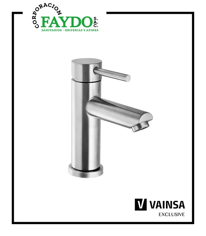 Monocomando Para Lavatorio Baja Inox Vainsa