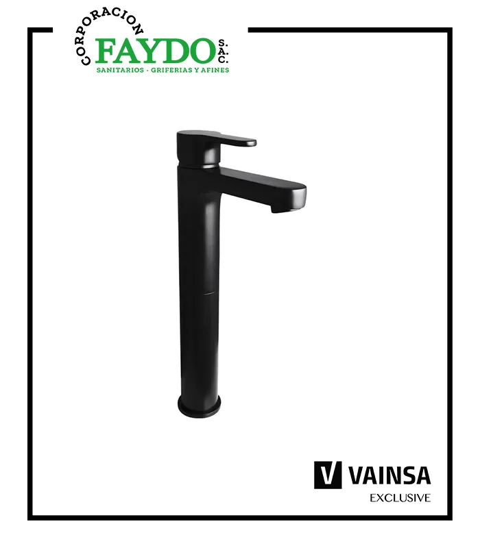 Mezcladora Para Lavatorio Alta Black Maui Vainsa