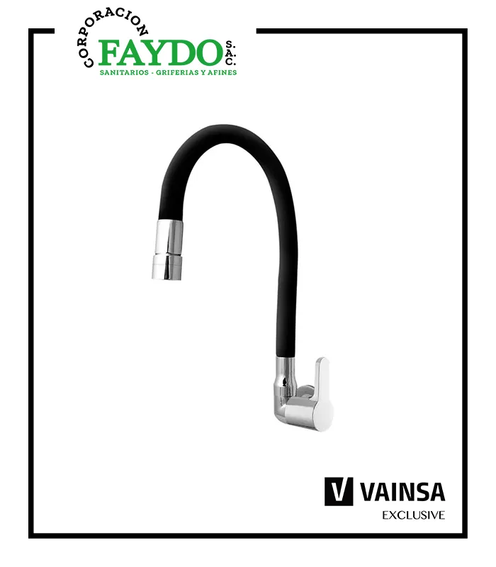 Llave Para Lavadero A La Pared Pico Flexible Portofino Vainsa