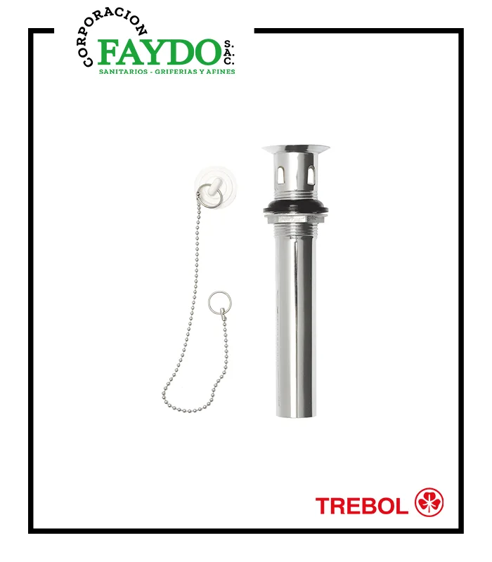 Desague Tapon Y Cadena Para Lavadero Trebol