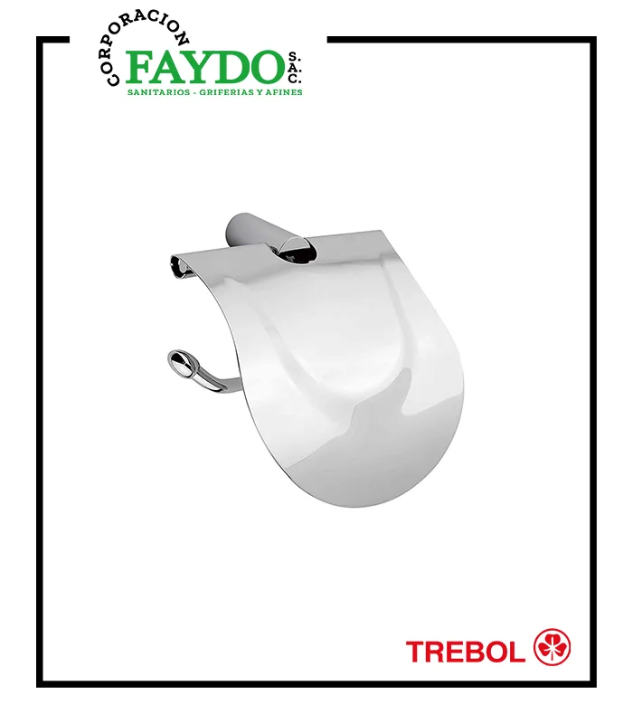 Porta Papel Cromado Trebol