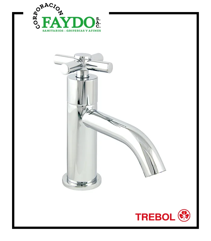 Llave De 1/2″ Lavatorio Pico Bajo Brenta Trebol