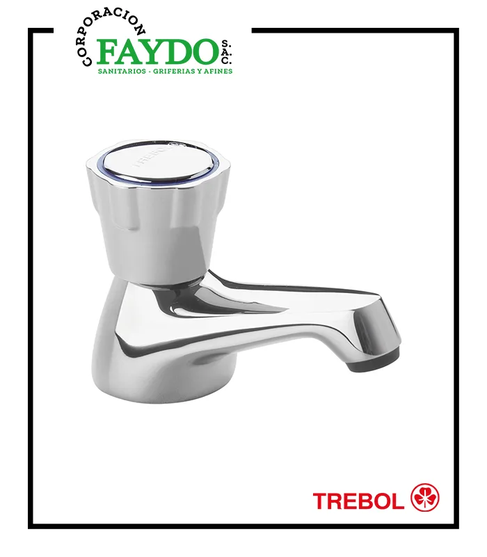 Llave De 1/2″ De Lavatorio Cuerpo Grande Eco Trebol