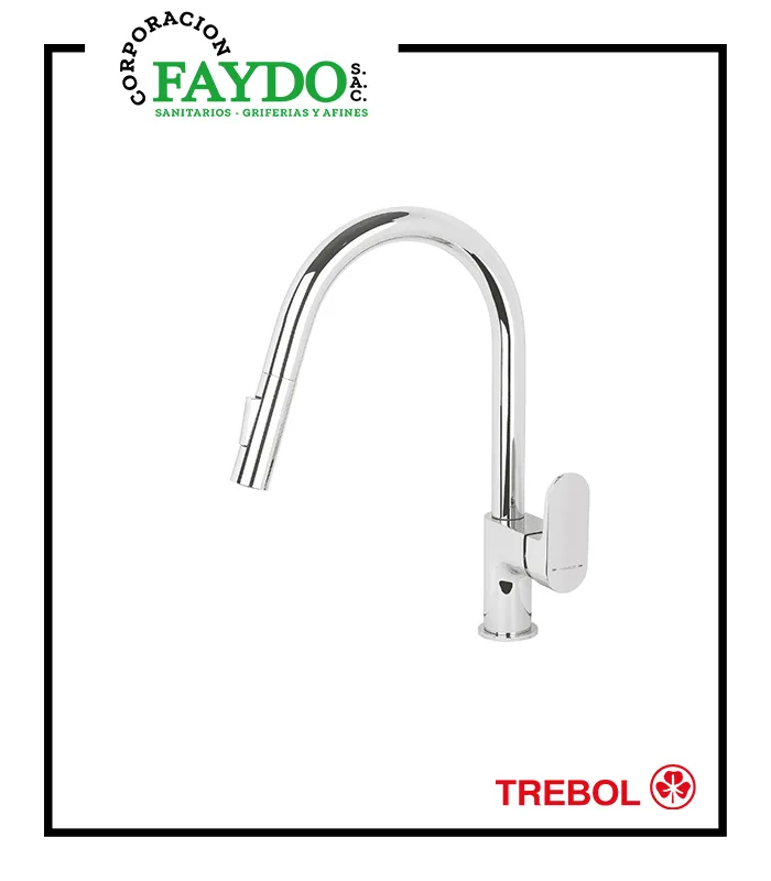 Monocomando Cocina Pico Extraíble Oxford Trebol