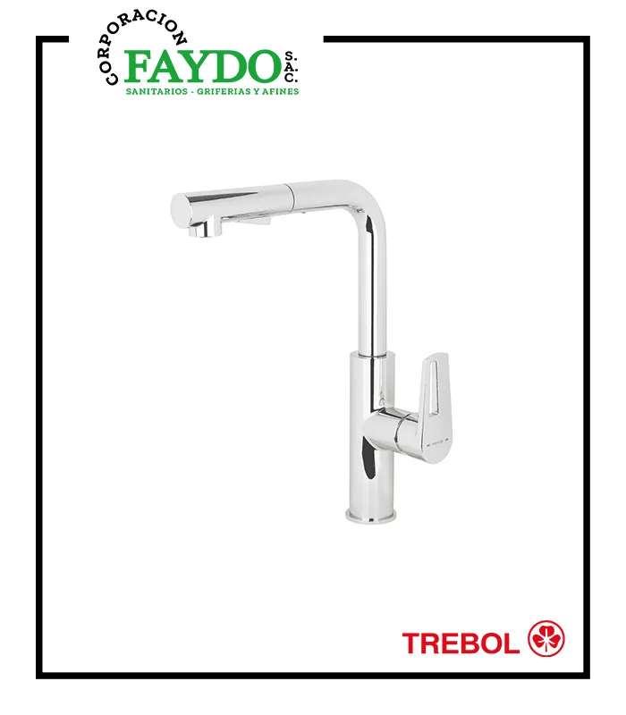 Monocomando Cocina Pico Extraíble Tempra Trebol