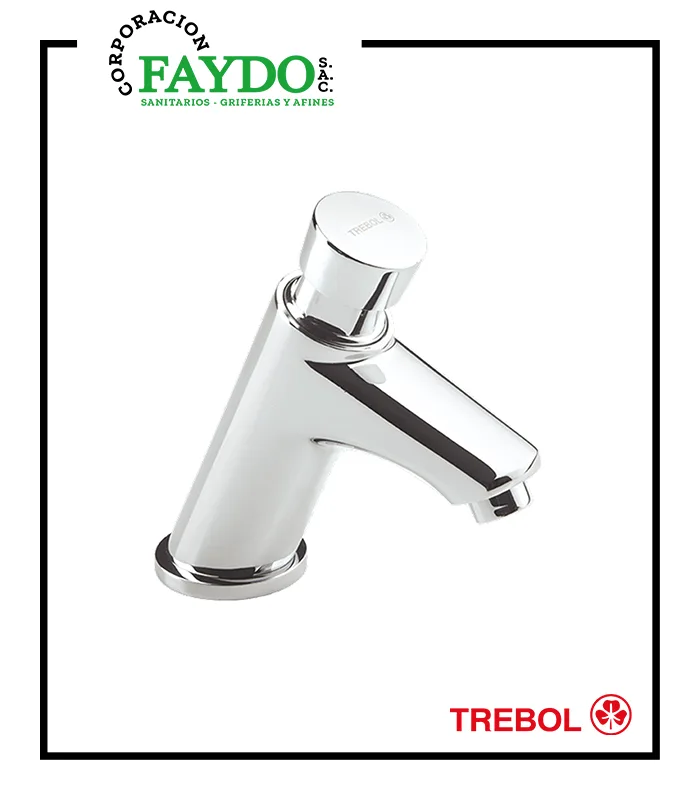 Llave De 1/2″ Lavatorio Temporizada Pico Largo Neoplus Trebol