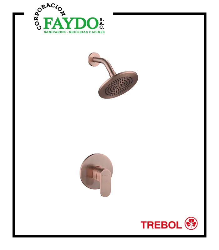 Mezcladora Ducha Monocomando Palo Rosa Oxford Trebol