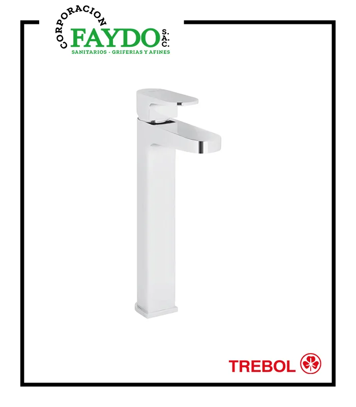 Mezcladora Lavatorio Monocomando Pico Alto Oxford Trebol
