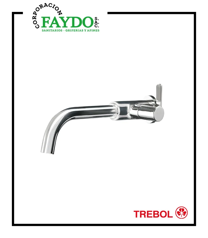 Llave De 1/2″ Lavatorio A La Pared Piave Trebol