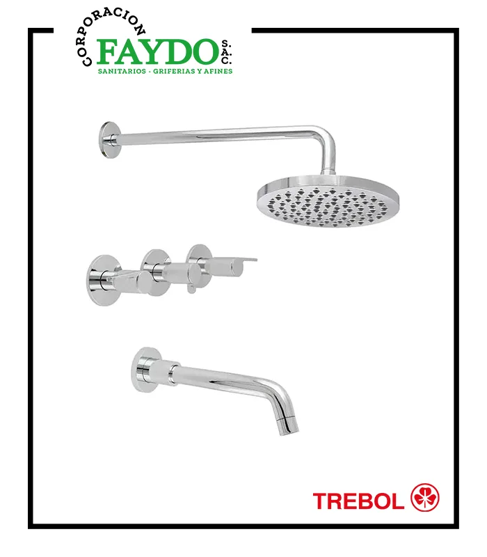 Mezcladora 8″ Ducha Tina Piave Trebol