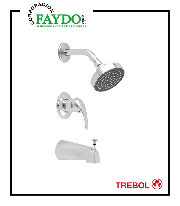 Mezcladora Ducha Tina Monocomando Sirene Trebol