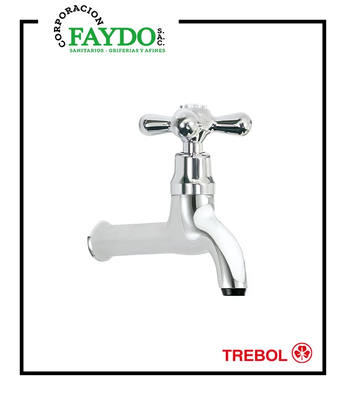 Llave De 1/2″ Lavanderia A La Pared Toscana Trebol