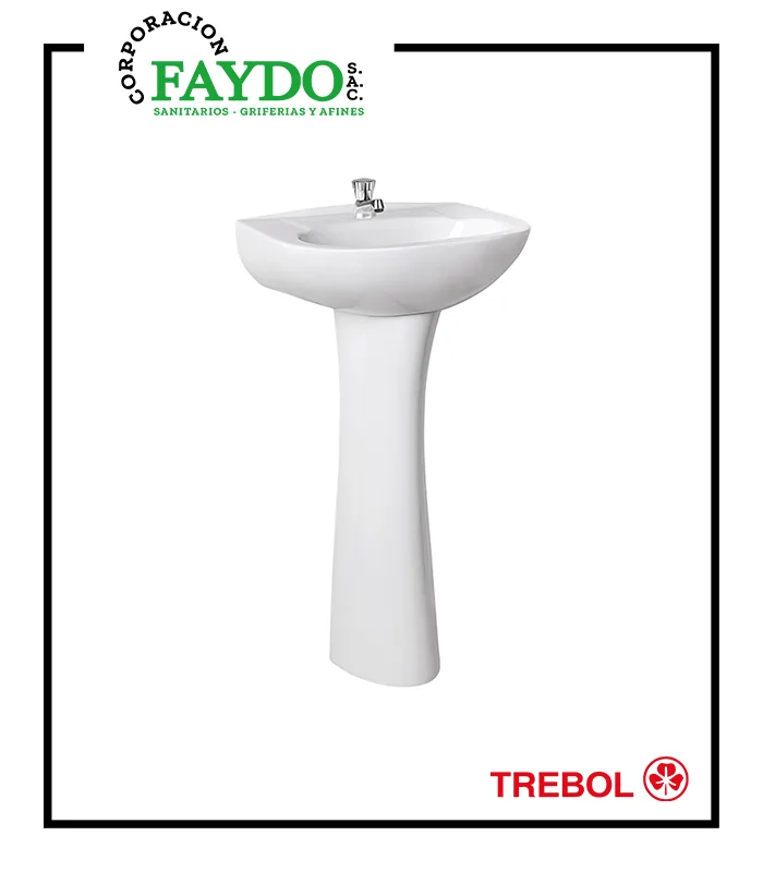 Lavatorio Mancora Con Pedestal Universal Trebol