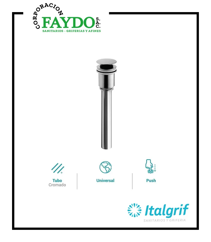 Desague Push De 1 1/4″ X 10 Universal Abs Italgrif