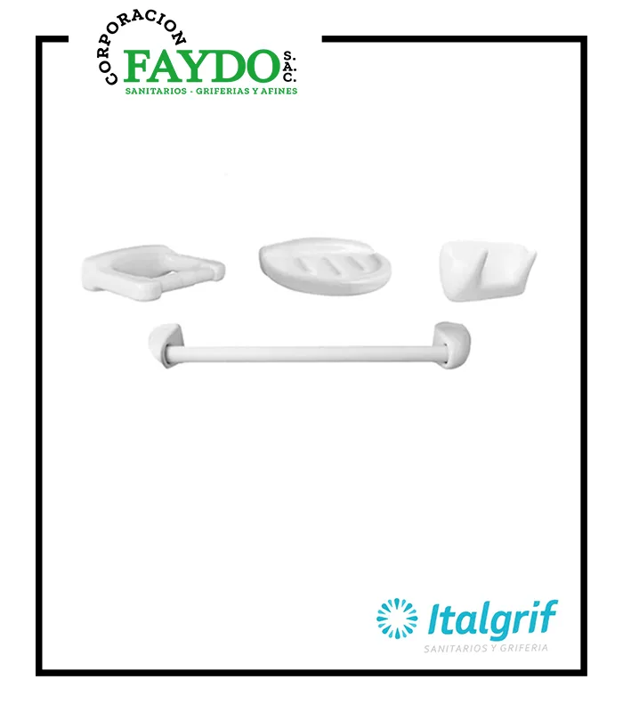 Kit De Accesorios De Loza Blanco Italgrif