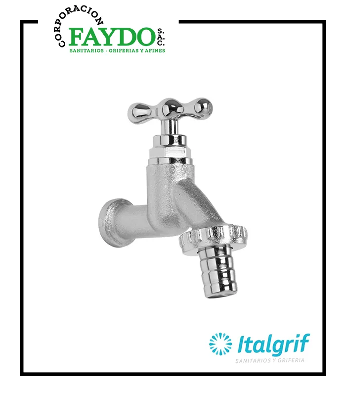 Grifo Jardin Standard De 1/2″ Cromo Granallado Italgrif