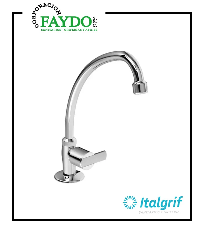 Llave Para Lavadero Al Mueble Pico L Buzios Lever Italgrif
