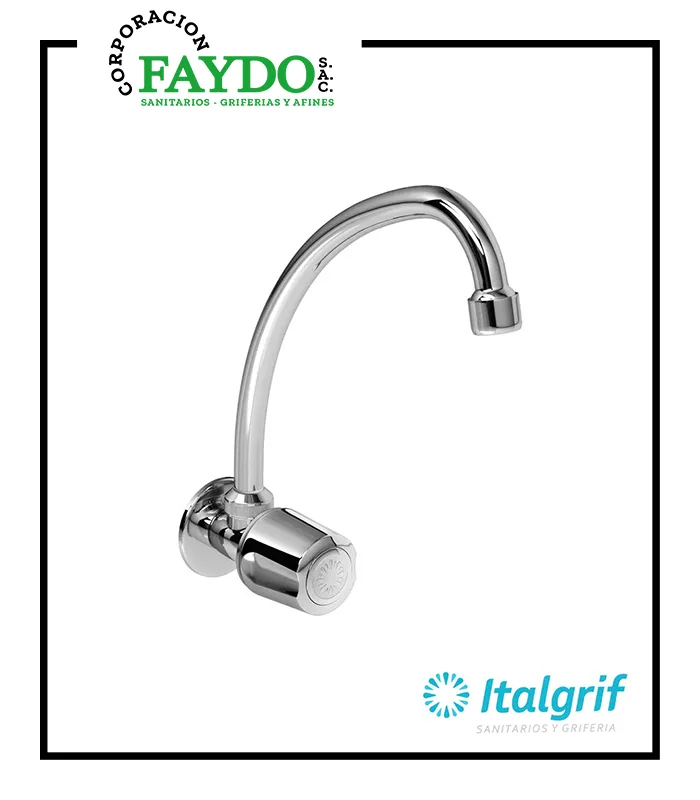Llave Para Lavadero A La Pared Cancun Italgrif