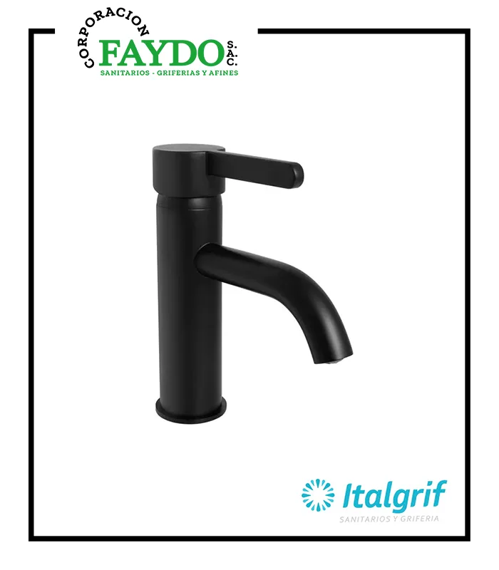 Monocomando Para Lavatorio Baja Cartagena Black Italgrif