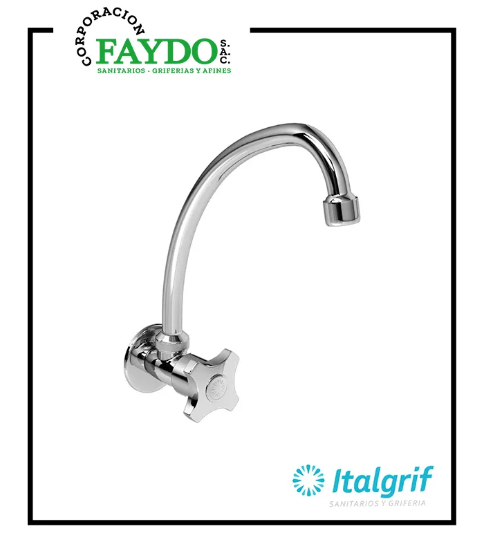 Llave Para Lavadero A La Pared Punta Sal Italgrif