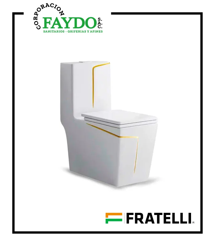Inodoro One Piece Minimalista Blanco 2328Gl Fratelli