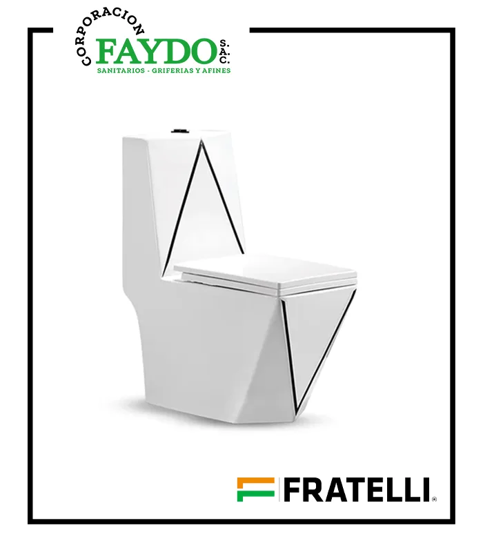 Inodoro One Piece Minimalista Blanco 8276 Fratelli