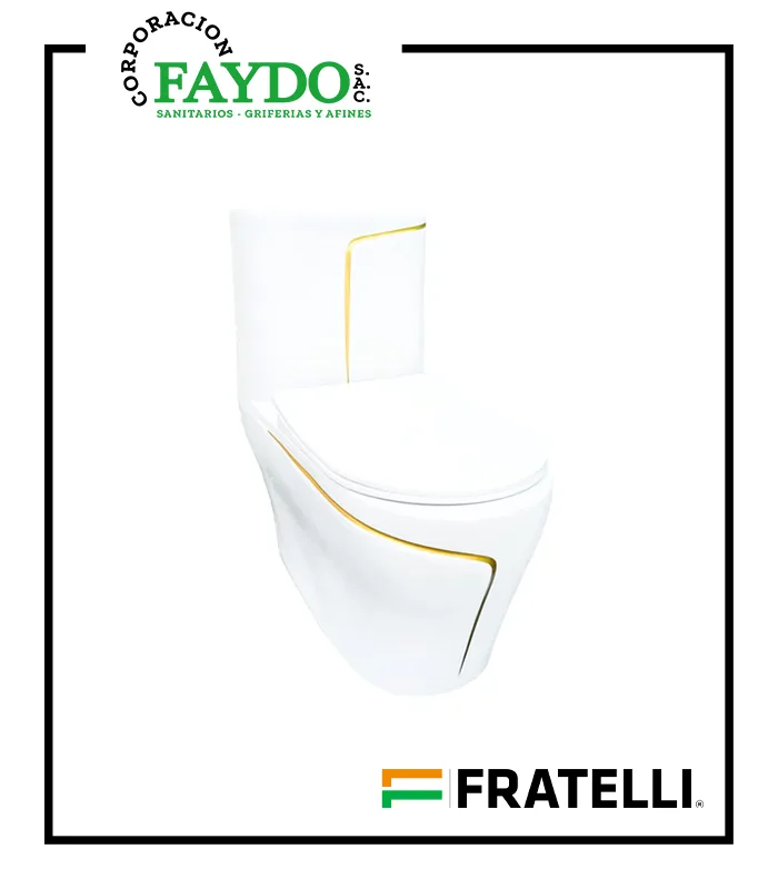 Inodoro One Piece Minimalista Blanco 8676Gl Fratelli