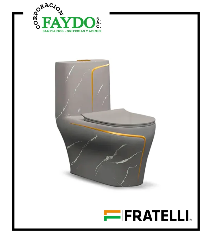 Inodoro One Piece Minimalista Gris 8676Mggl2 Fratelli